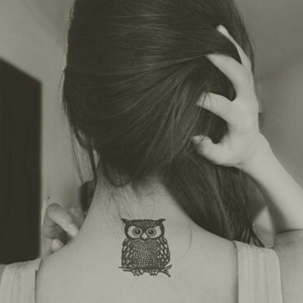 barn owl tattoo chest