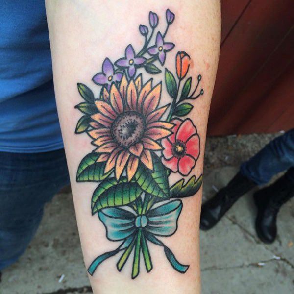 155 Sunflower Tattoos that Will Make You Glow - Wild Tattoo Art