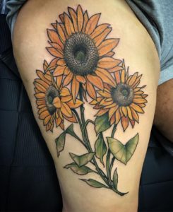 155 Sunflower Tattoos that Will Make You Glow - Wild Tattoo Art