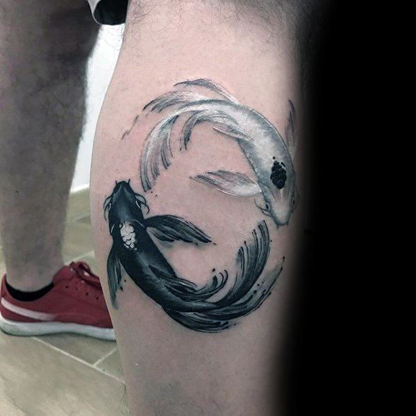 Yinyang  Koi Fish Tattoo